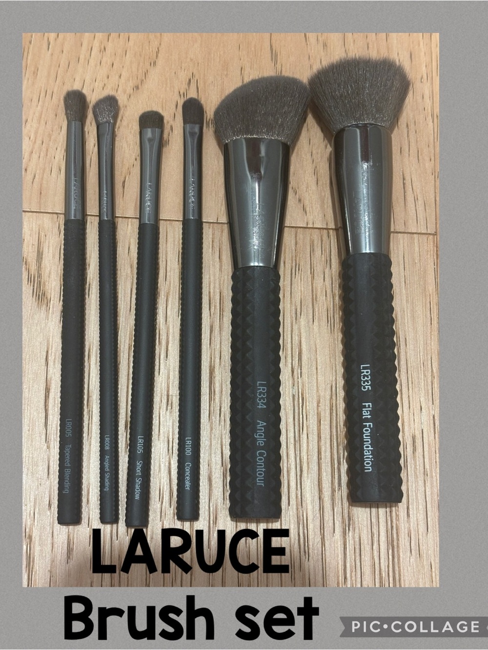 Professional 6-Piece Makeup Brush Set in Black by Laruce
